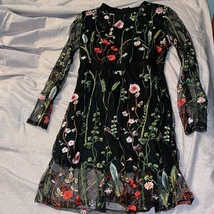 Floral long sleeve dress